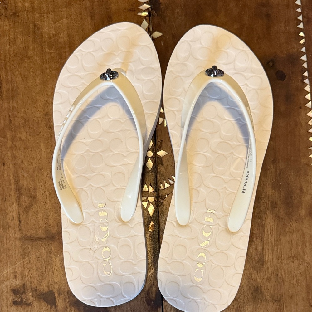 Coach Abigail Ivory Sandals for Women size 36